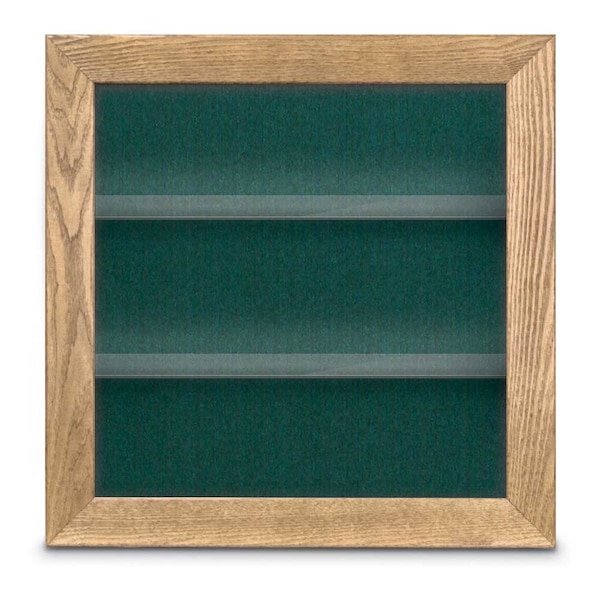 Outdoor Enclosed Combo Board, 42"x32", Black Frame/Green & Cork